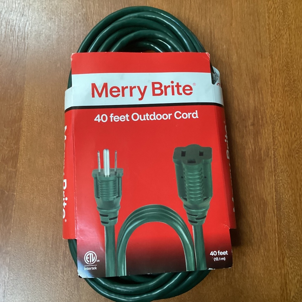 Merry Brite 40 Feet Outdoor Cord New